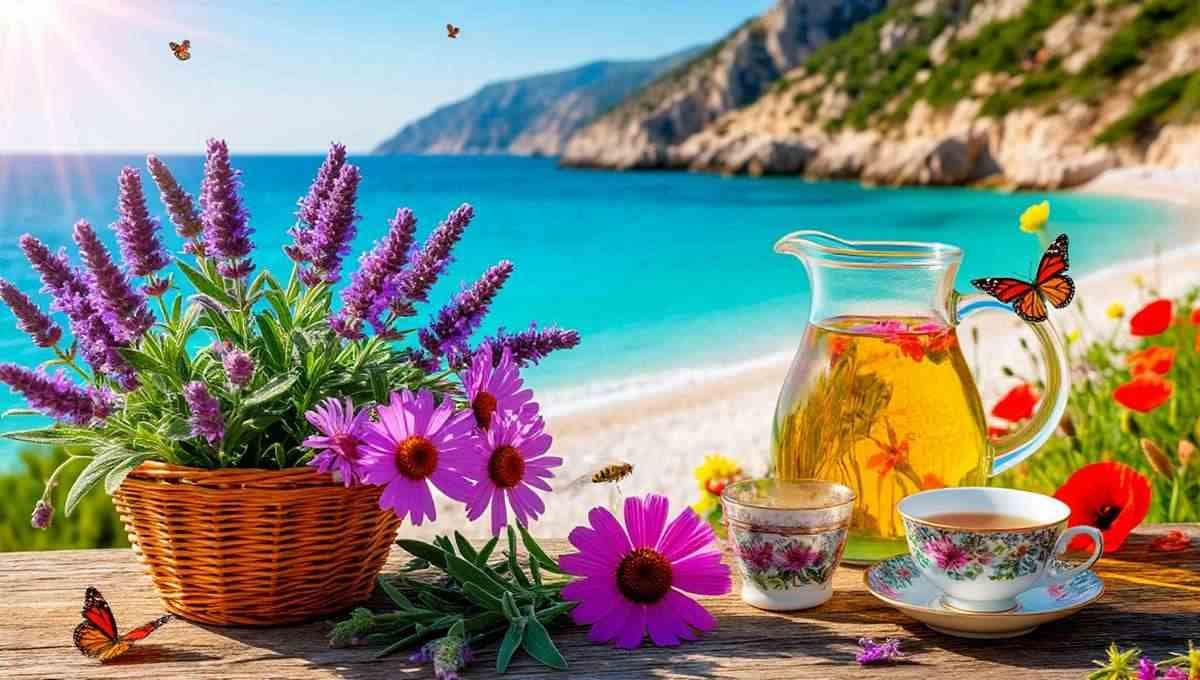 Шалфей и эхинацея для иммунитета — природная защита круглый год Шалфей и эхинацея для иммунитета на фоне пляжа